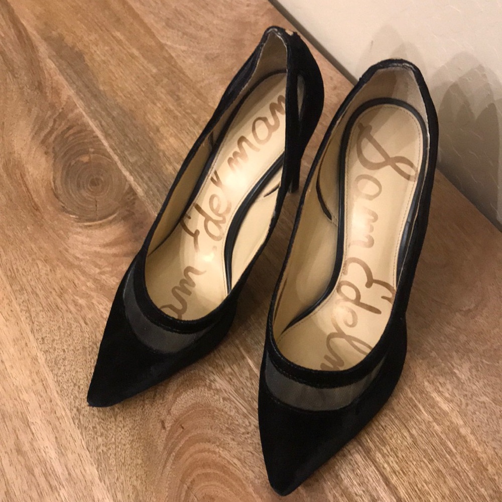 Velvet and mesh Hazel heels